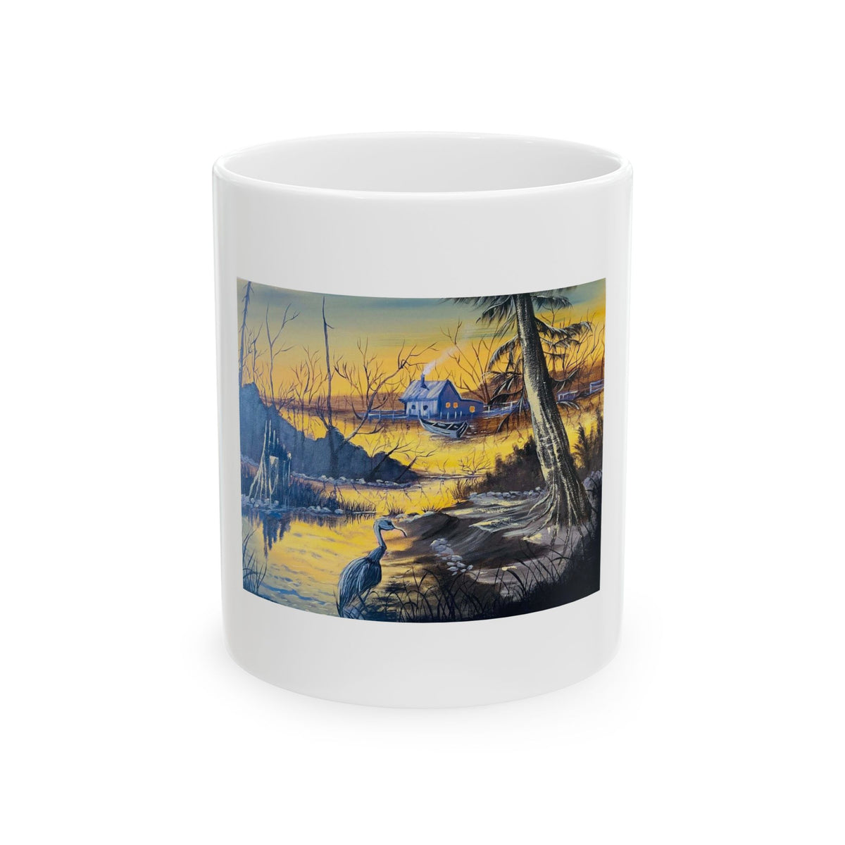 Watercolor Artistic Ceramic Mug, Colorful 11oz & 15oz Aesthetic Drinkware - Ira World Art LLC