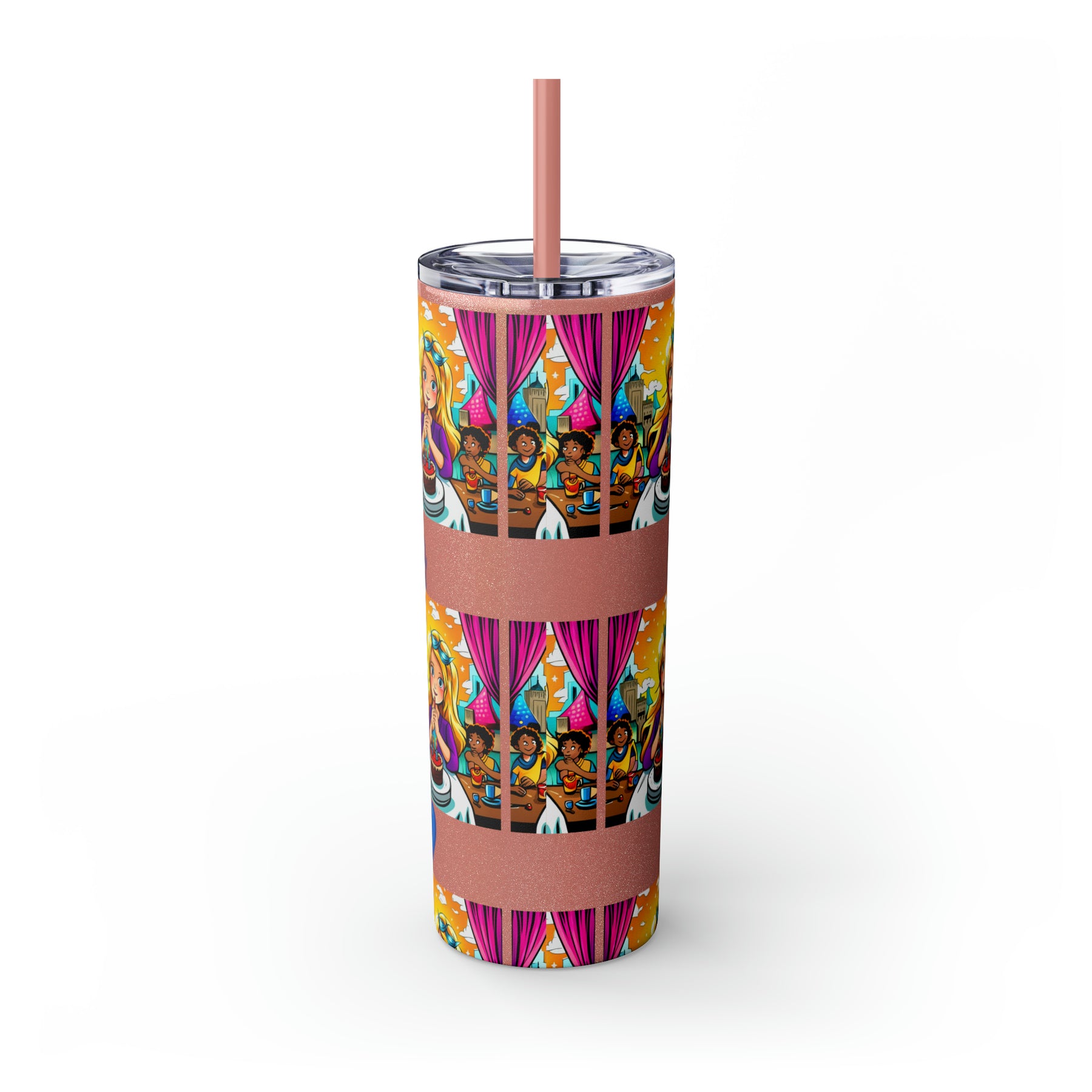 Stylish 20oz Birthday Skinny Tumbler with Straw – Celebrate in Sip-worthy Fashion!" - Ira World Art LLC