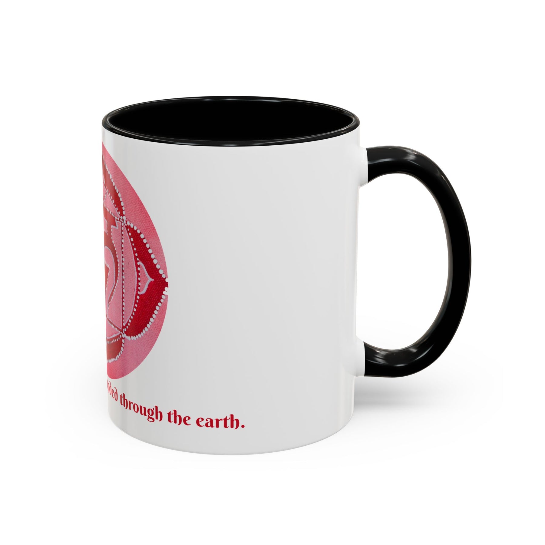 Root Chakra Mug for Meditation – 11oz Yoga Cup with Bold Design - Ira World Art LLC