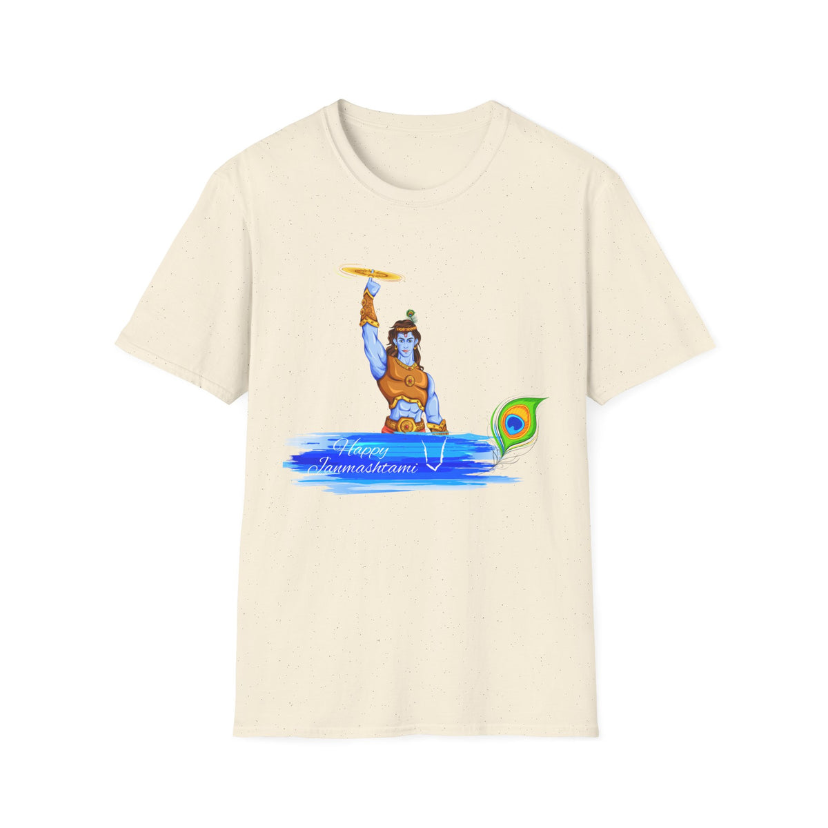 Krishna with Sudarshan Chakra Unisex T-Shirt, Hindu God Tee, Spirituality Shirt, Religious Apparel, Yoga Top - Ira World Art LLC