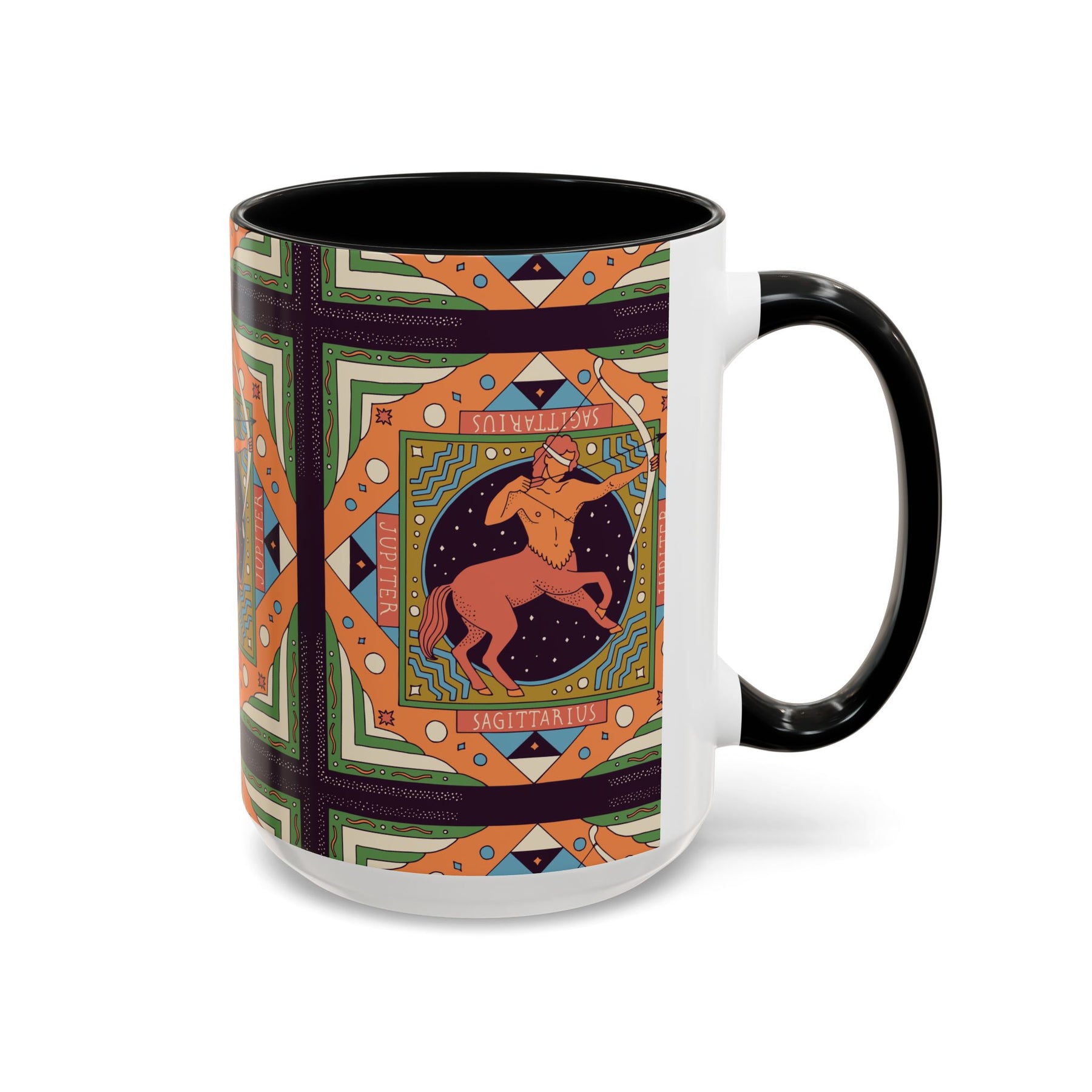 Sagittarius Custom Coffee Mug, Vibrant 11oz & 15oz Unique Printed Design - Ira World Art LLC
