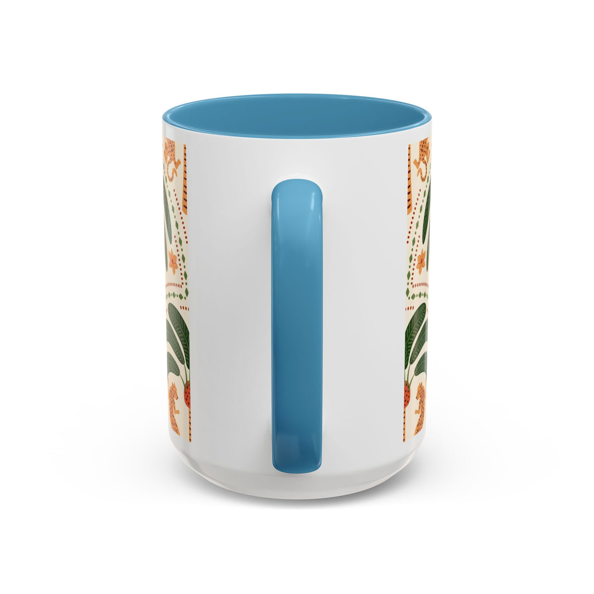 Tropical Ceramic Coffee Mug with Colorful Floral Design, 11oz & 15oz - Ira World Art LLC