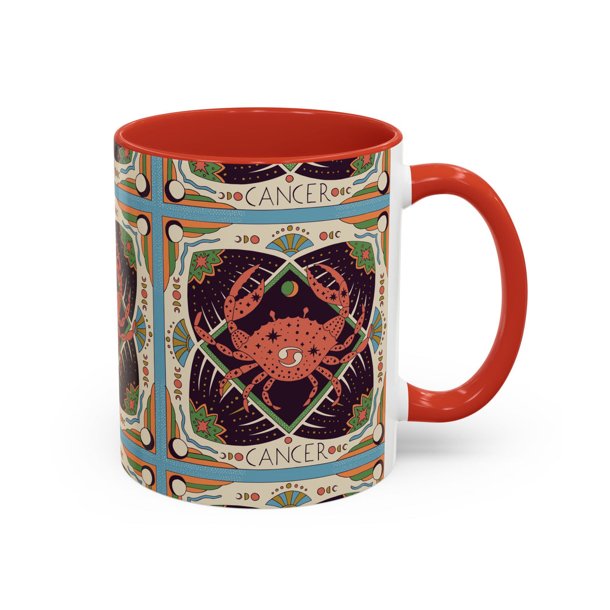 Colorful Capricorn Ceramic Mug, Custom 11oz & 15oz Zodiac Coffee Cup - Ira World Art LLC