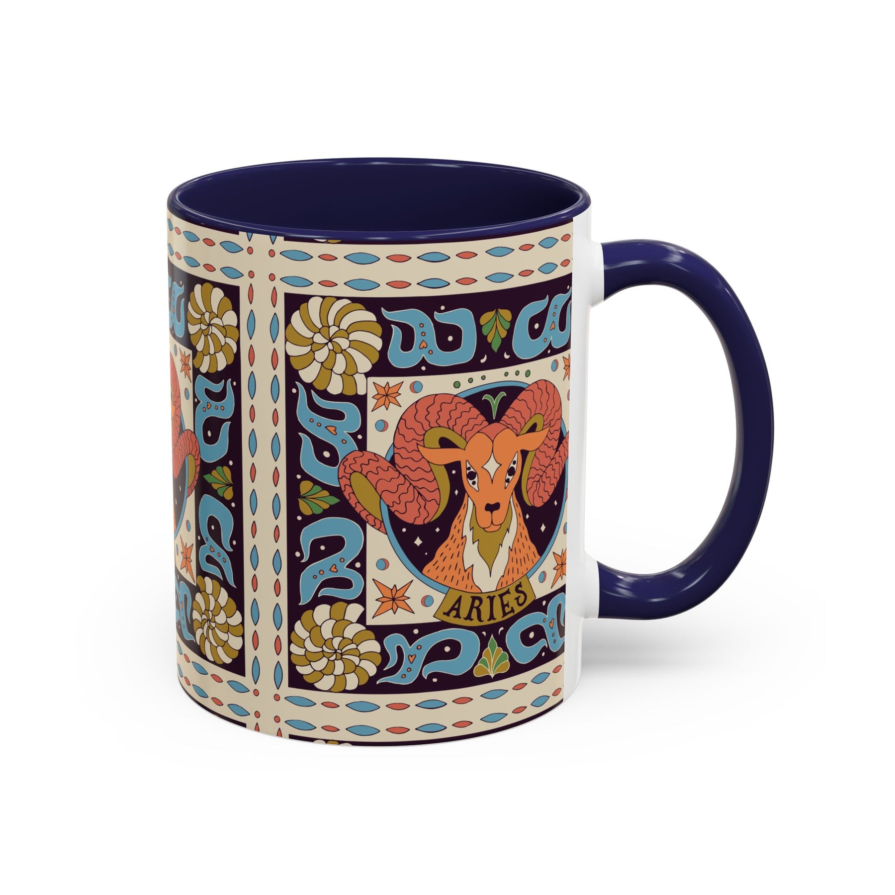 Colorful Capricorn Coffee Mug, Custom Ceramic 11oz & 15oz Zodiac Design - Ira World Art LLC
