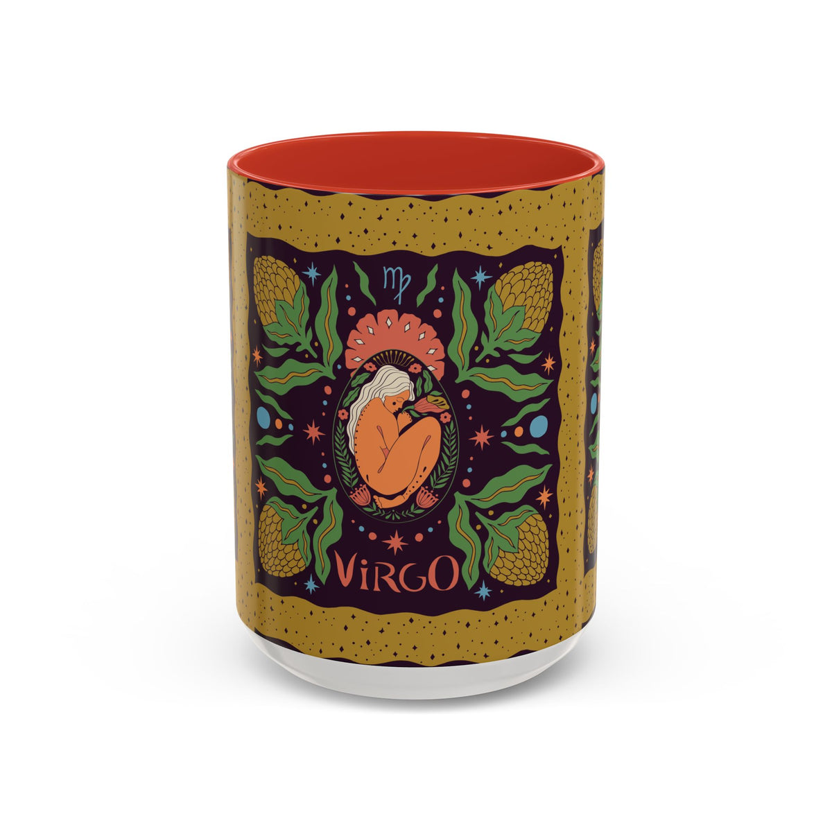Virgo Zodiac Custom Coffee Mug, Colorful Ceramic 11oz and 15oz Design - Ira World Art LLC