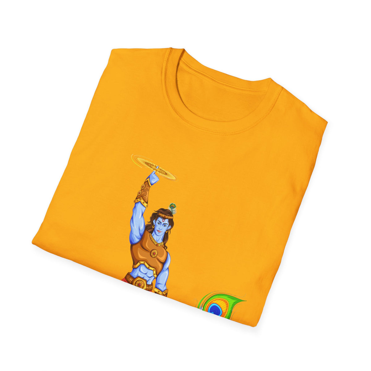 Krishna with Sudarshan Chakra Unisex T-Shirt, Hindu God Tee, Spirituality Shirt, Religious Apparel, Yoga Top - Ira World Art LLC