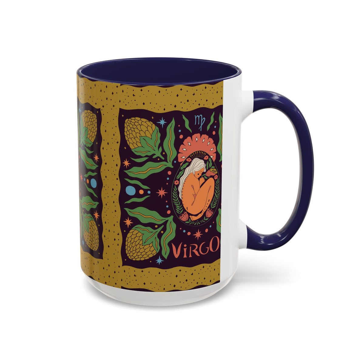 Virgo Zodiac Custom Coffee Mug, Colorful Ceramic 11oz and 15oz Design - Ira World Art LLC