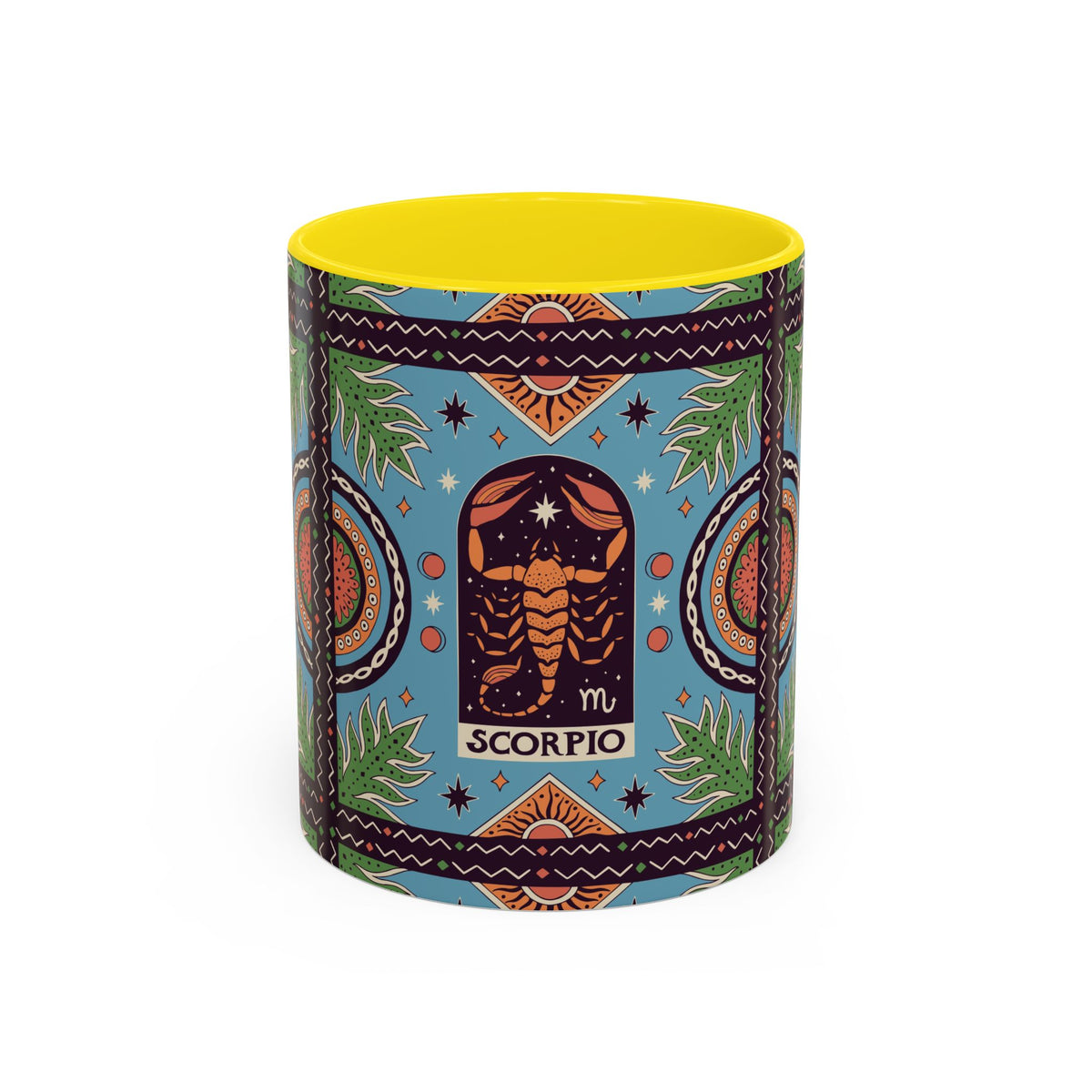 Colorful Scorpio Zodiac Ceramic Mug, Custom 11oz & 15oz Coffee Cup Design - Ira World Art LLC