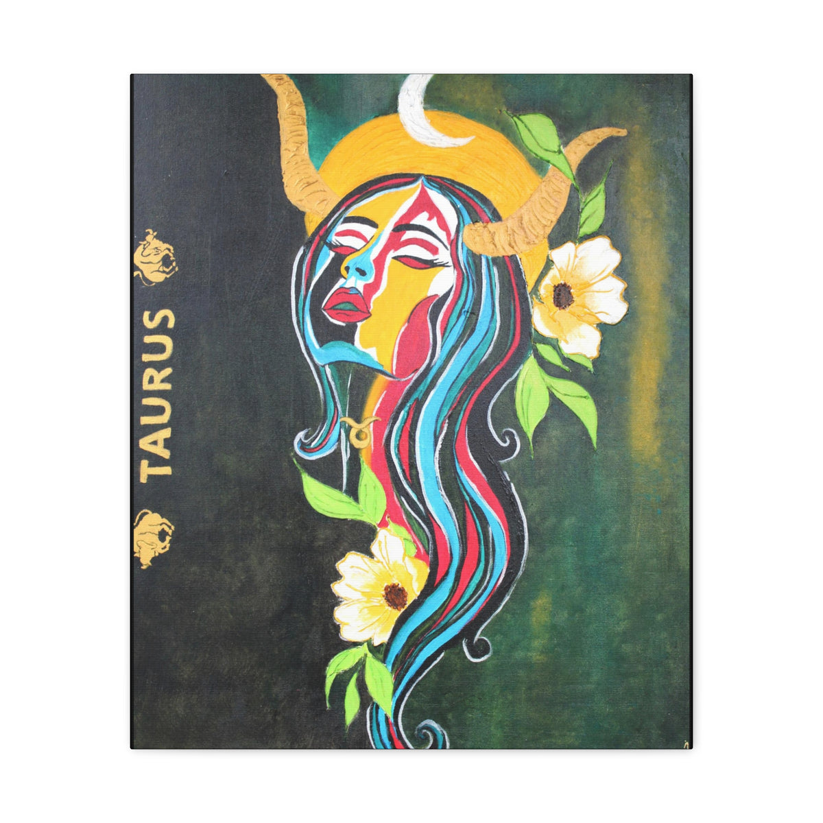 Celestial Taurus: Zodiac Constellation Gallery Wrap Painting | taurus gifts  |  Memory Gift - Ira World Art LLC