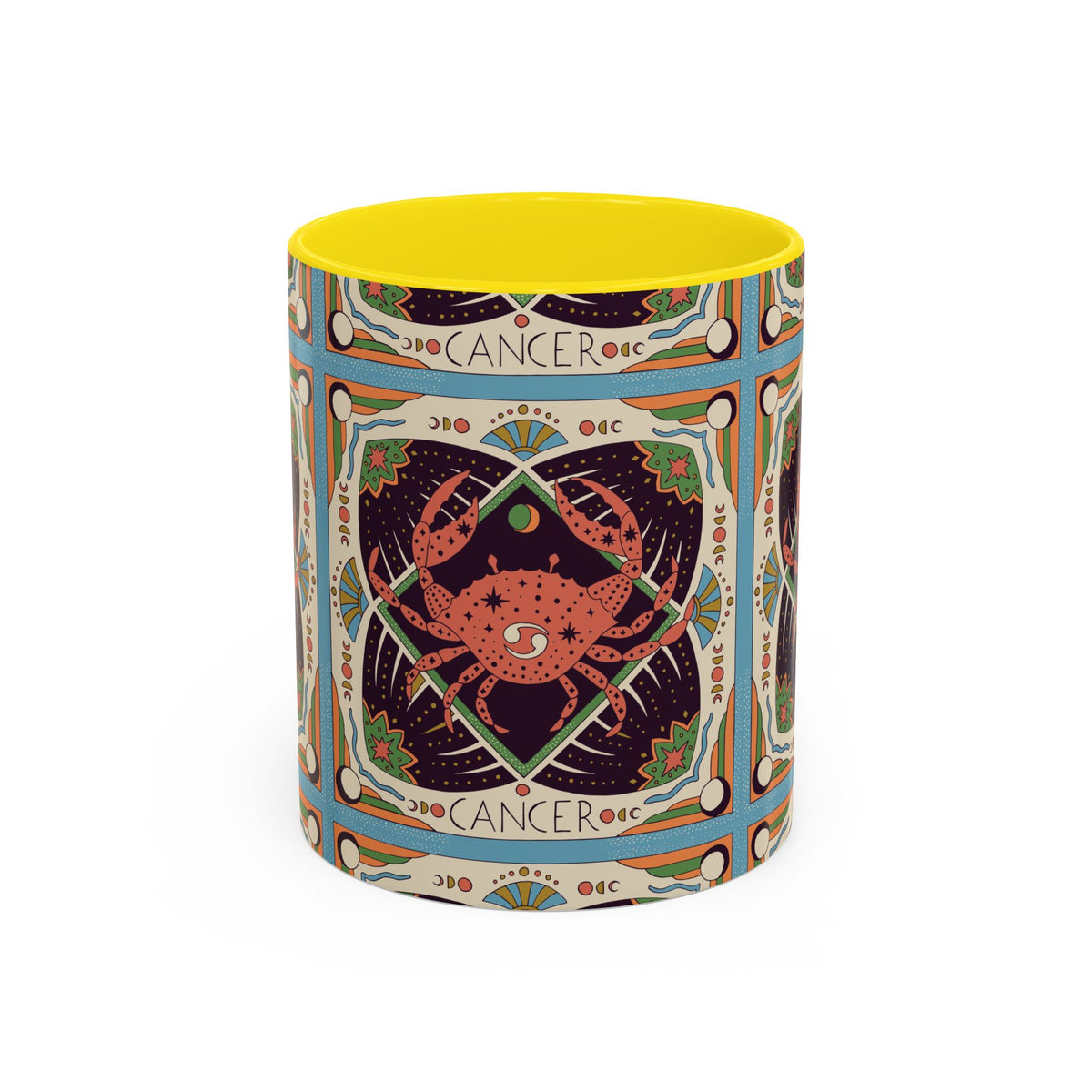 Colorful Capricorn Ceramic Mug, Custom 11oz & 15oz Zodiac Coffee Cup - Ira World Art LLC