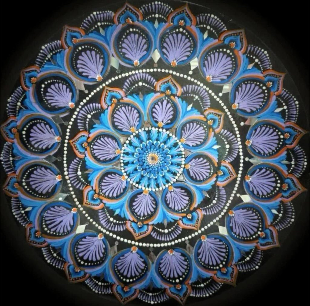 Colorful Geometric Mandala Painting – Handmade Wooden Wall Decor, Meditation Room Art - Ira World Art LLC