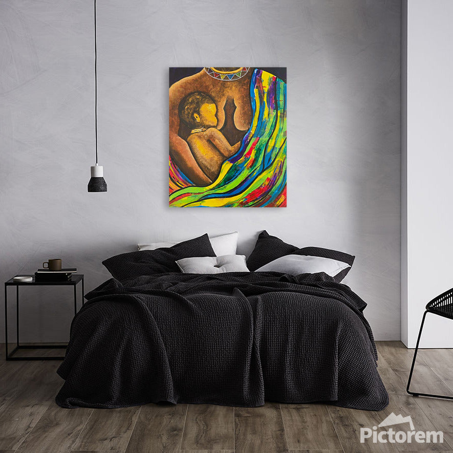 Wall art | Handmade Mother and Child painting | Original Canvas Painting | Mother's Day Gift | Nursing | handmade wall art | Home decor |20"24" - Ira World Art LLC