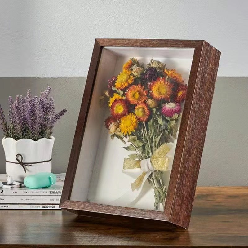 Hollow Dried Flower Photo Frame Diy Table Decoration Preserved Fresh Flower Storage Three-dimensional Handmade - Ira World Art LLC