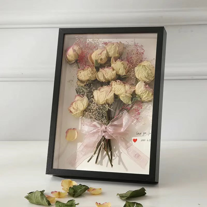 Hollow Dried Flower Photo Frame Diy Table Decoration Preserved Fresh Flower Storage Three-dimensional Handmade - Ira World Art LLC